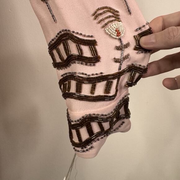 Valentino Runway Collector Dress 38 NWT Beaded Embroidered Silk Pink $15k Rare - Picture 8 of 16